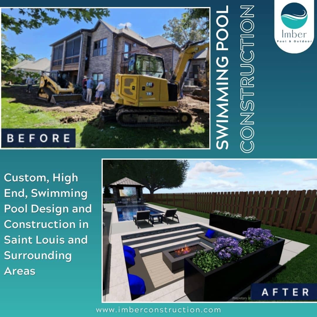 Vinyl Pool installation before and after